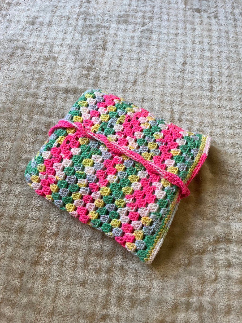 Pochette Verte & Rose