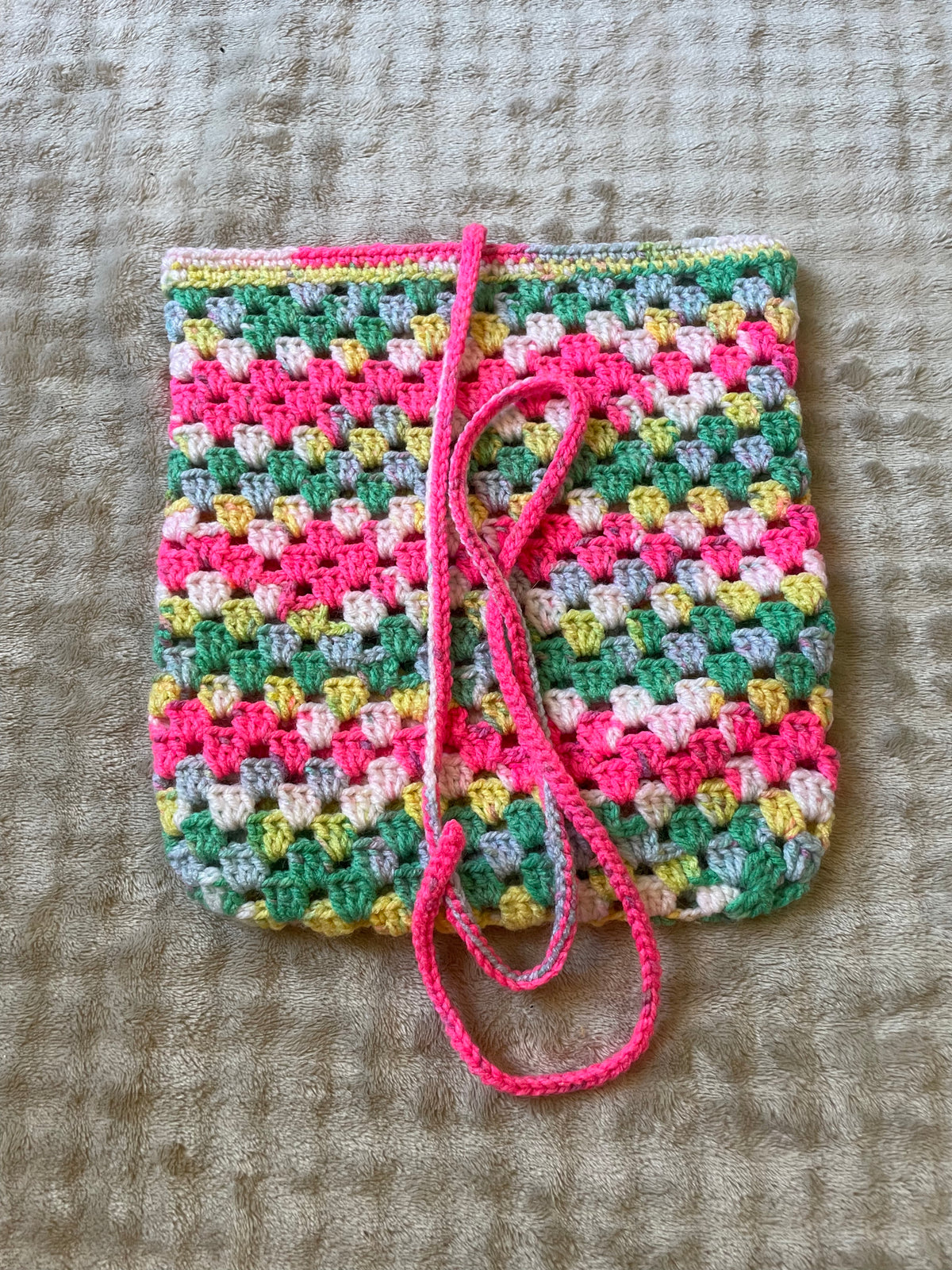 Pochette Verte & Rose