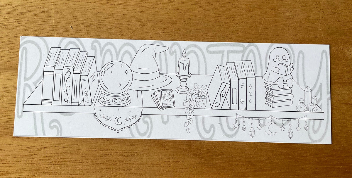 Marque-Page à Colorier - Étagère