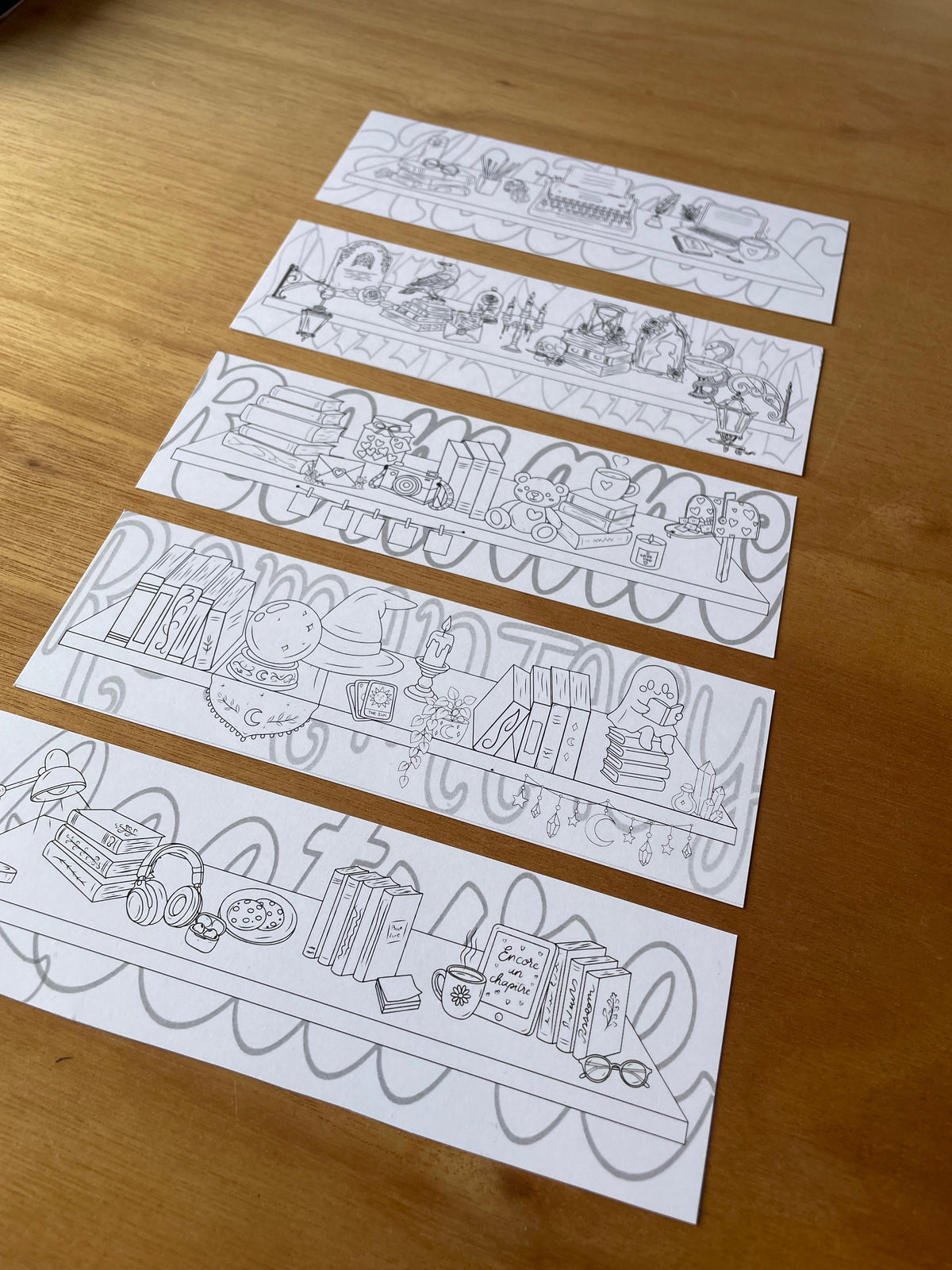 Marque-Page à Colorier - Étagère