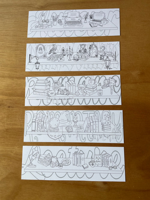 Marque-Page à Colorier - Étagère